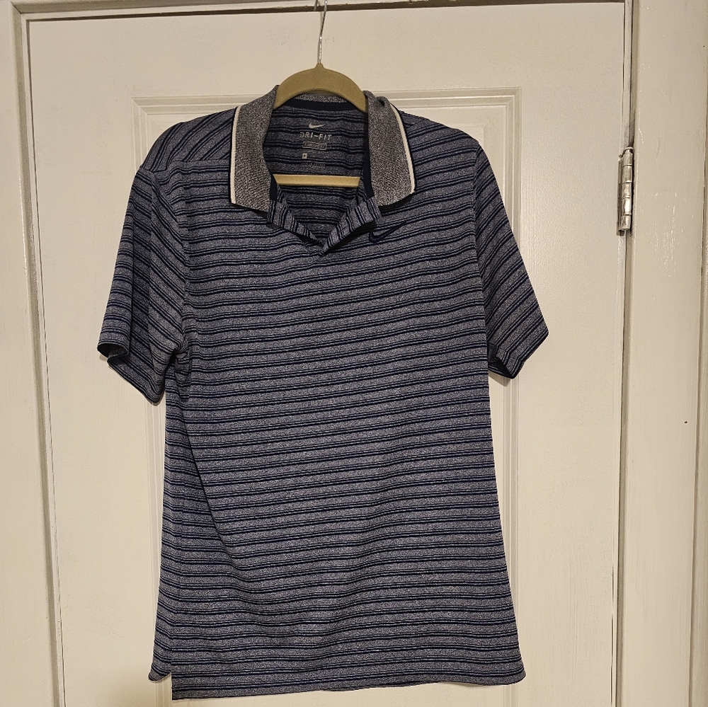 Men's Nike polo, grey and blue, medium